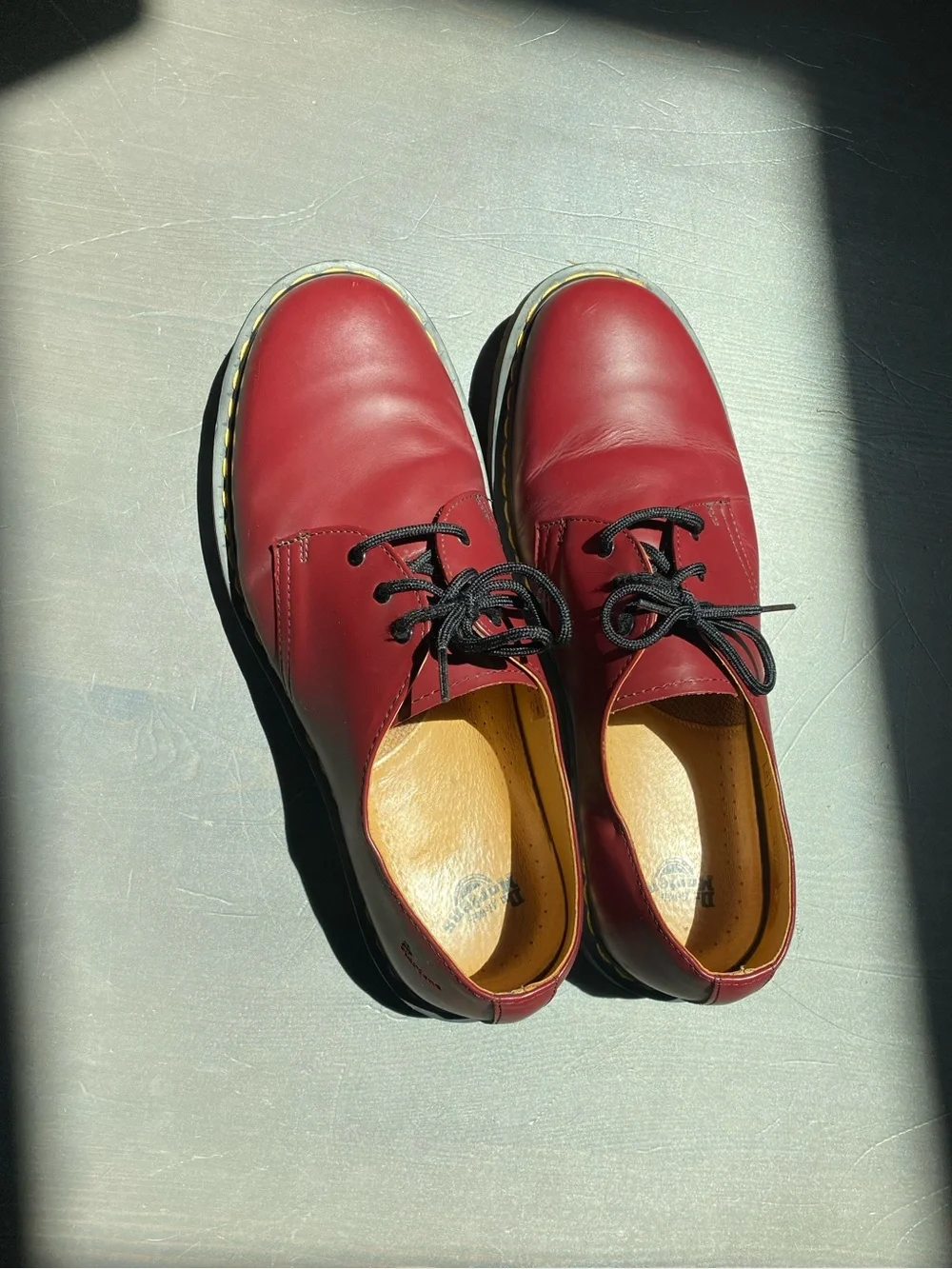 Dr. Martens 1461 Cherry Red Smooth Leather 3-Eye Oxford Shoes Men's Size 12
